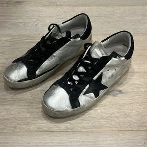 Authentic Golden goose 37 beautiful silver black stars!